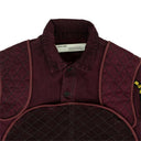 Maroon Denim Moto Jacket