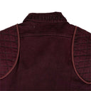 Maroon Denim Moto Jacket