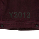 Maroon Denim Moto Jacket