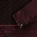 Maroon Denim Moto Jacket