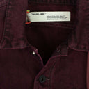 Maroon Denim Moto Jacket