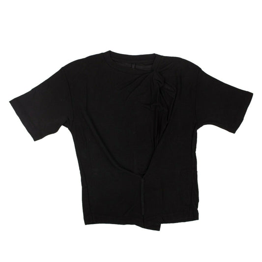 Unravel Project Silk Pintuck T-Shirt - Black