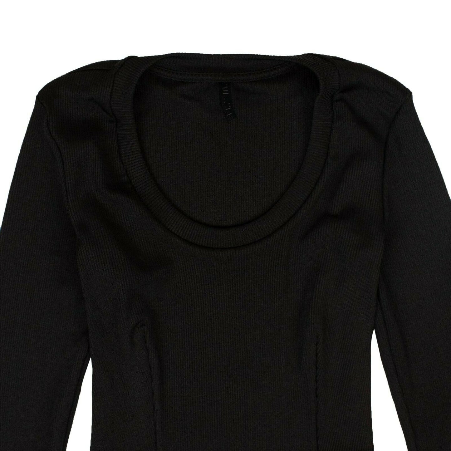 Unravel Project Knitted Long Sleeve Leotard - Black