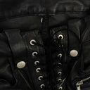 Unravel Project Stonewash Lace Up Skinny Jean Pants - Black