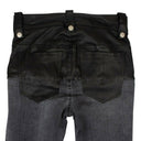 Unravel Project Stonewash Lace Up Skinny Jean Pants - Black