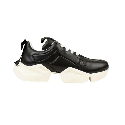Unravel Project Leather Low Top Sneaker Shoes - Black