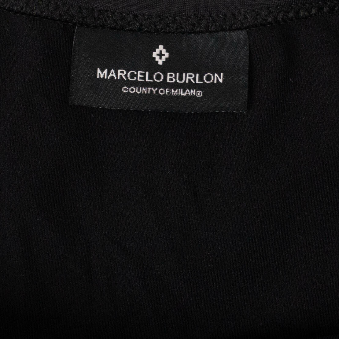 Marcelo Burlon One Shoulder Swimsuit - Black