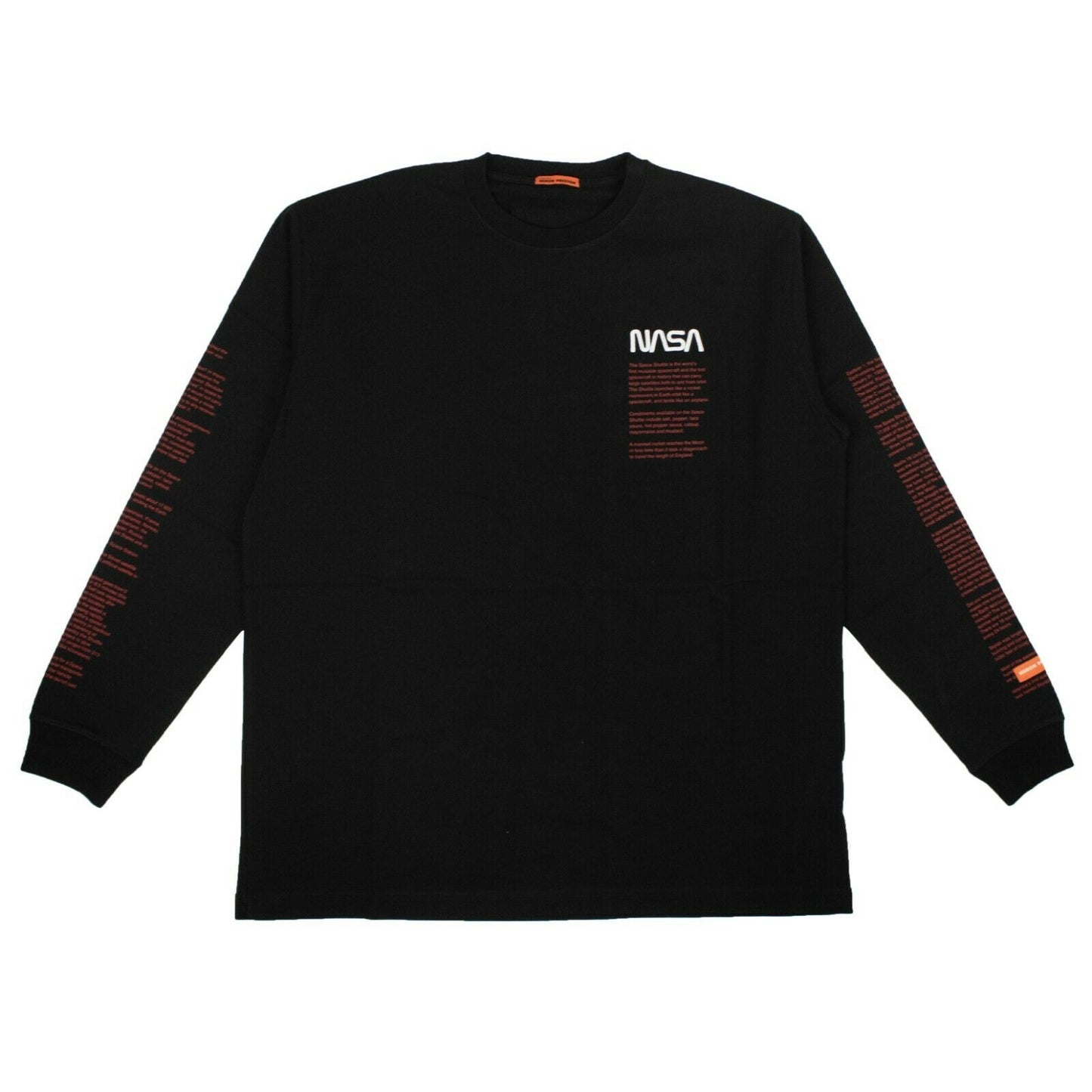 Heron Preston Nasa Facts Ls T-Shirt - Black