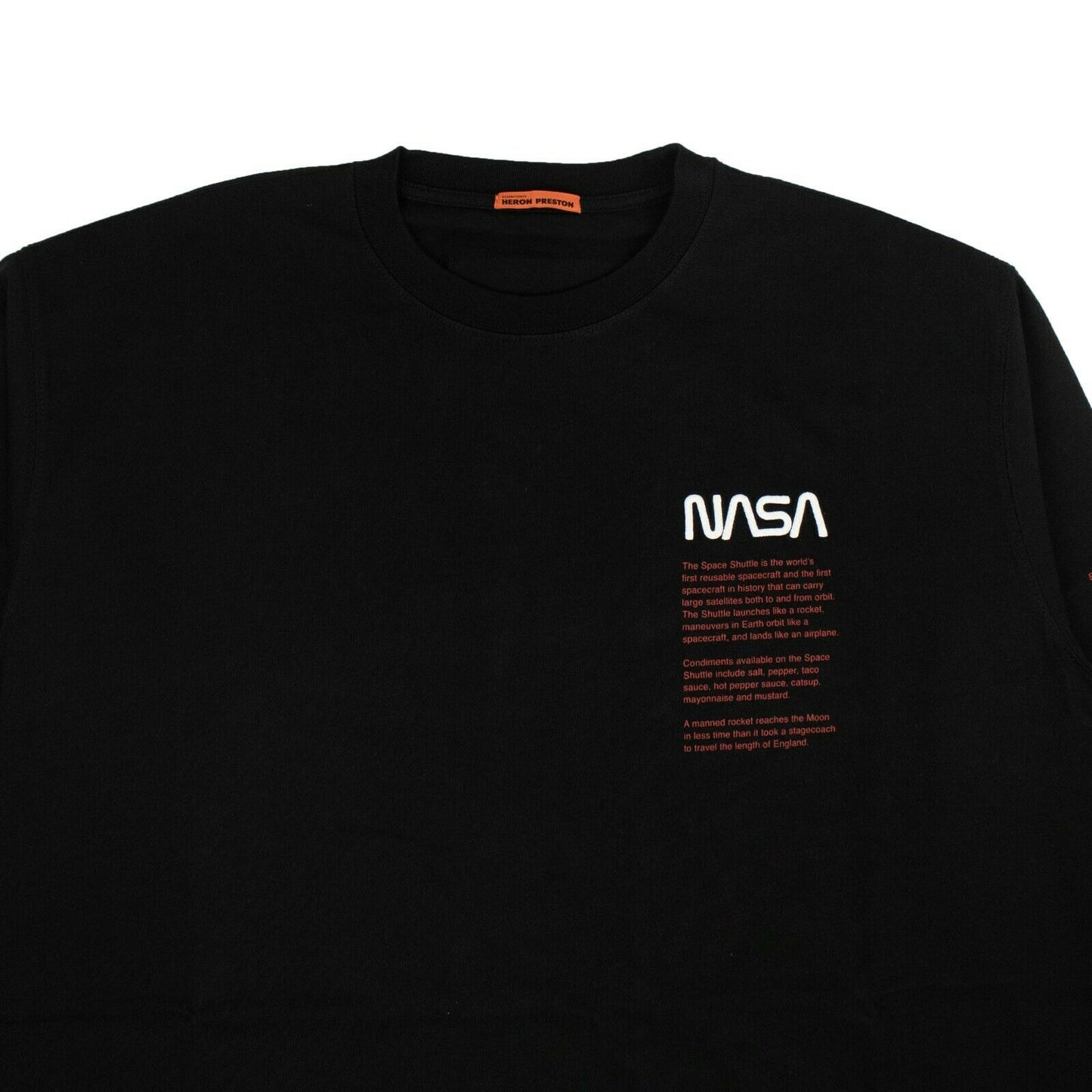 Heron Preston Nasa Facts Ls T-Shirt - Black