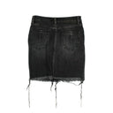 Unravel Project Denim Zipper Mini Skirt - Black