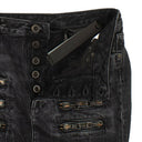 Unravel Project Denim Zipper Mini Skirt - Black