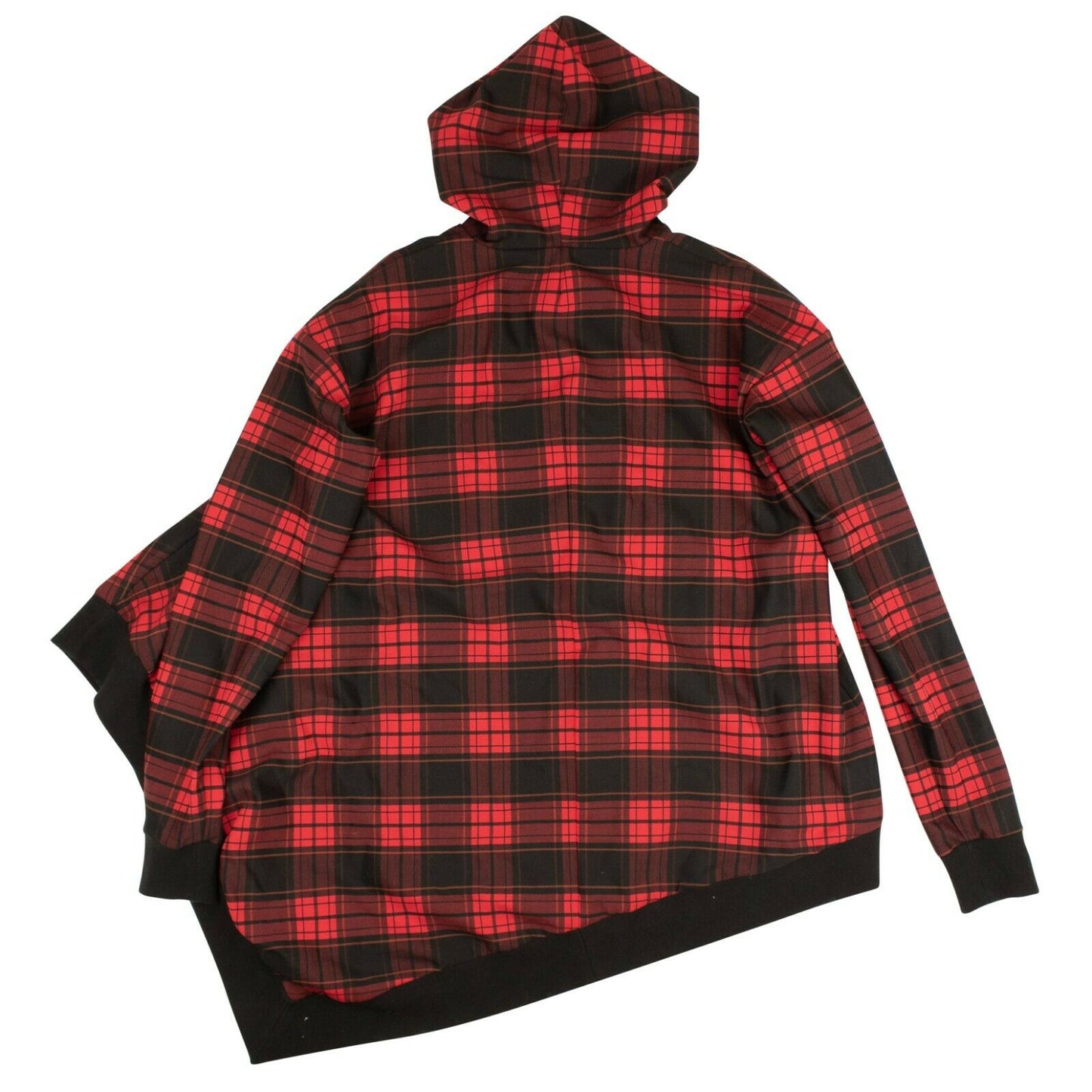 Unravel Project Plaid Poncho Jacket - Red/Black