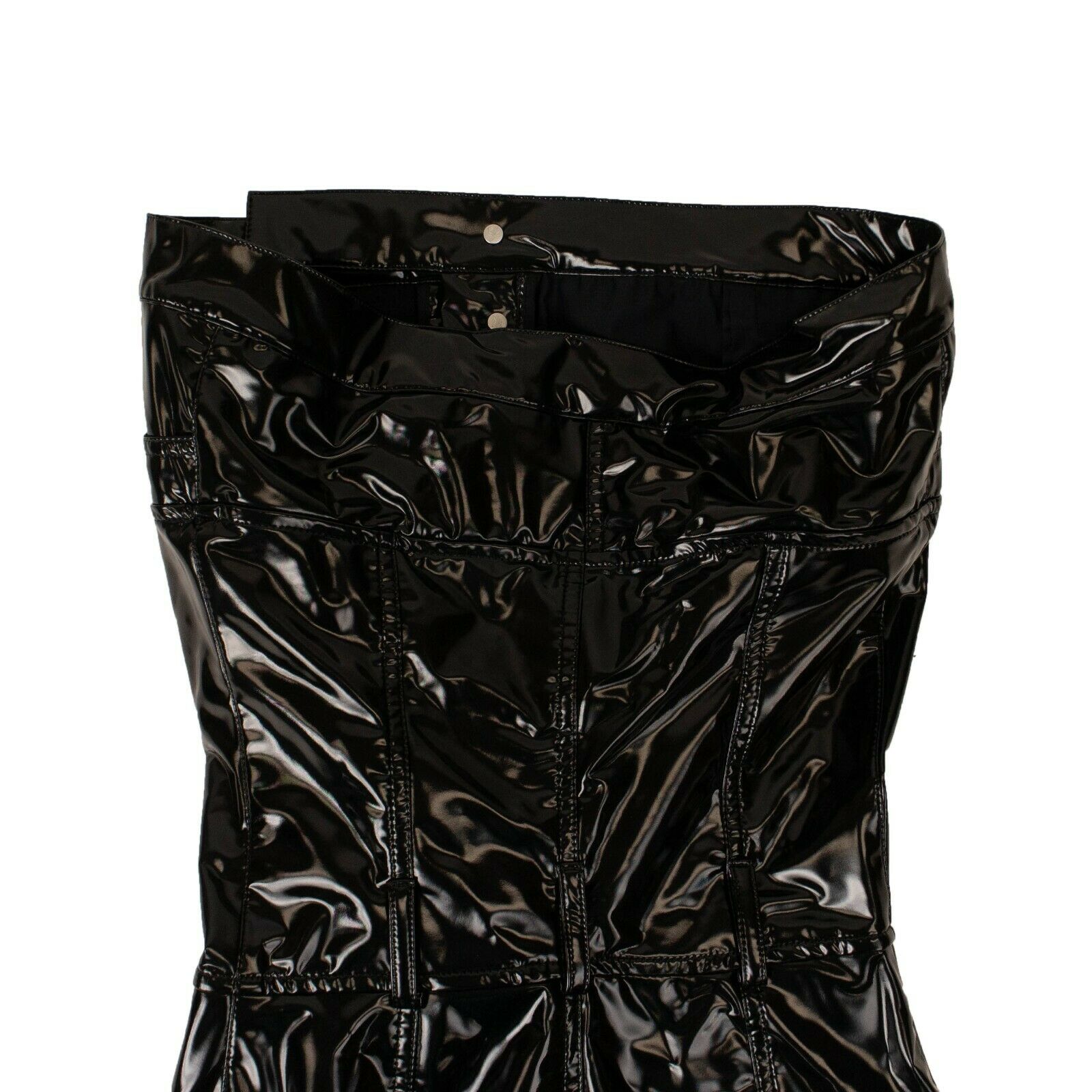 Unravel Project Strapless Varnished Dress - Black