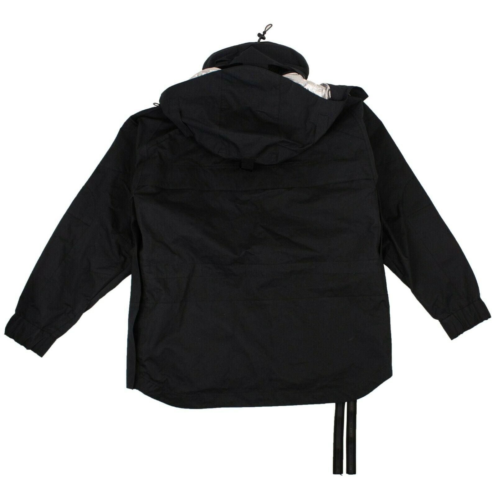 Unravel Project Loose Fit Hooded Windbreaker Jacket - Black