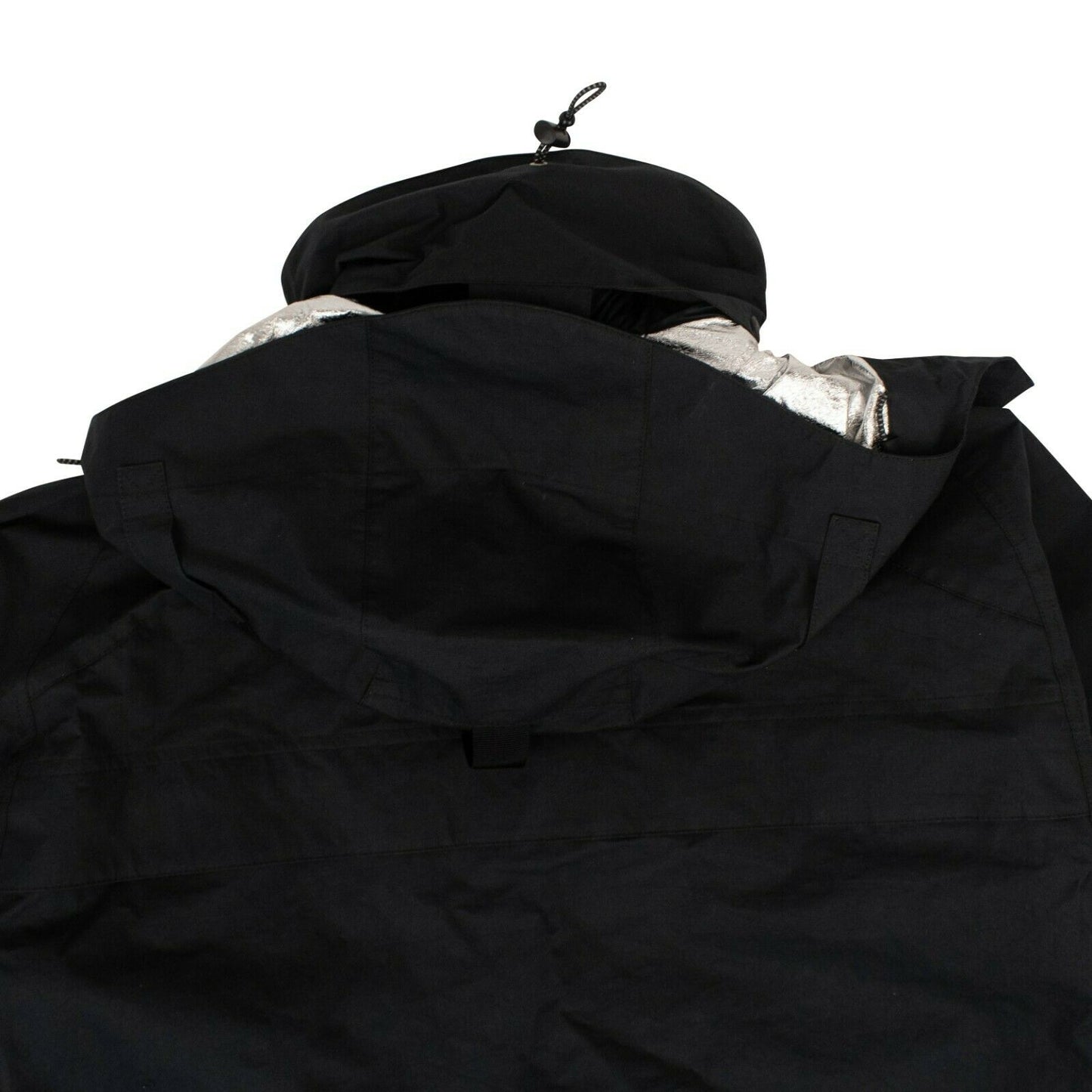 Unravel Project Loose Fit Hooded Windbreaker Jacket - Black