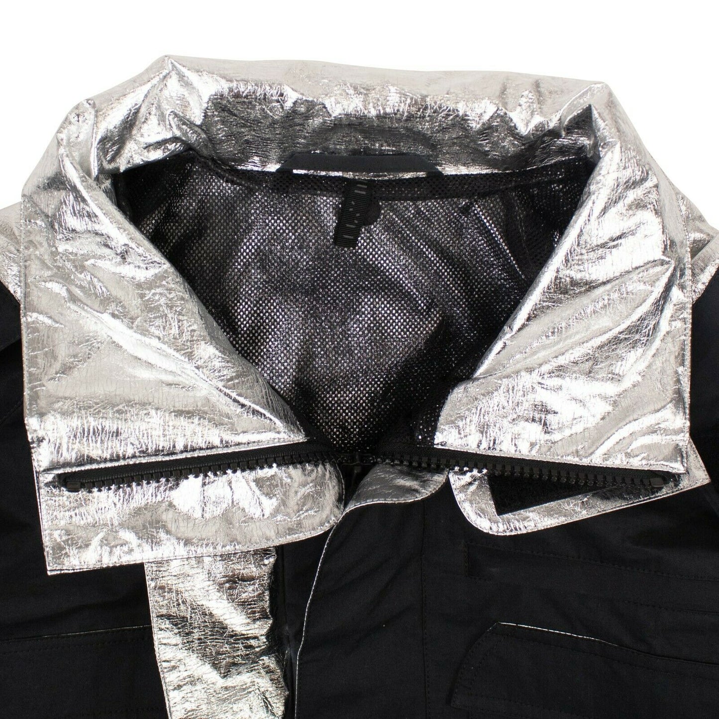 Unravel Project Loose Fit Hooded Windbreaker Jacket - Black