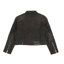 Black Denim Caban Jacket