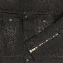 Black Denim Caban Jacket