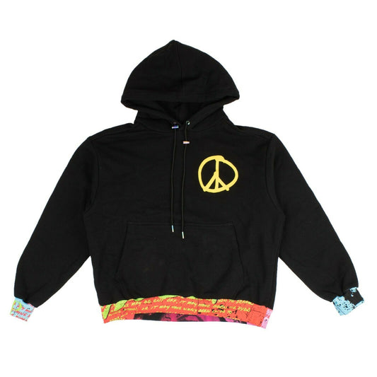 Bossi Peace Sign Hoodie Sweatshirt - Black/Yellow
