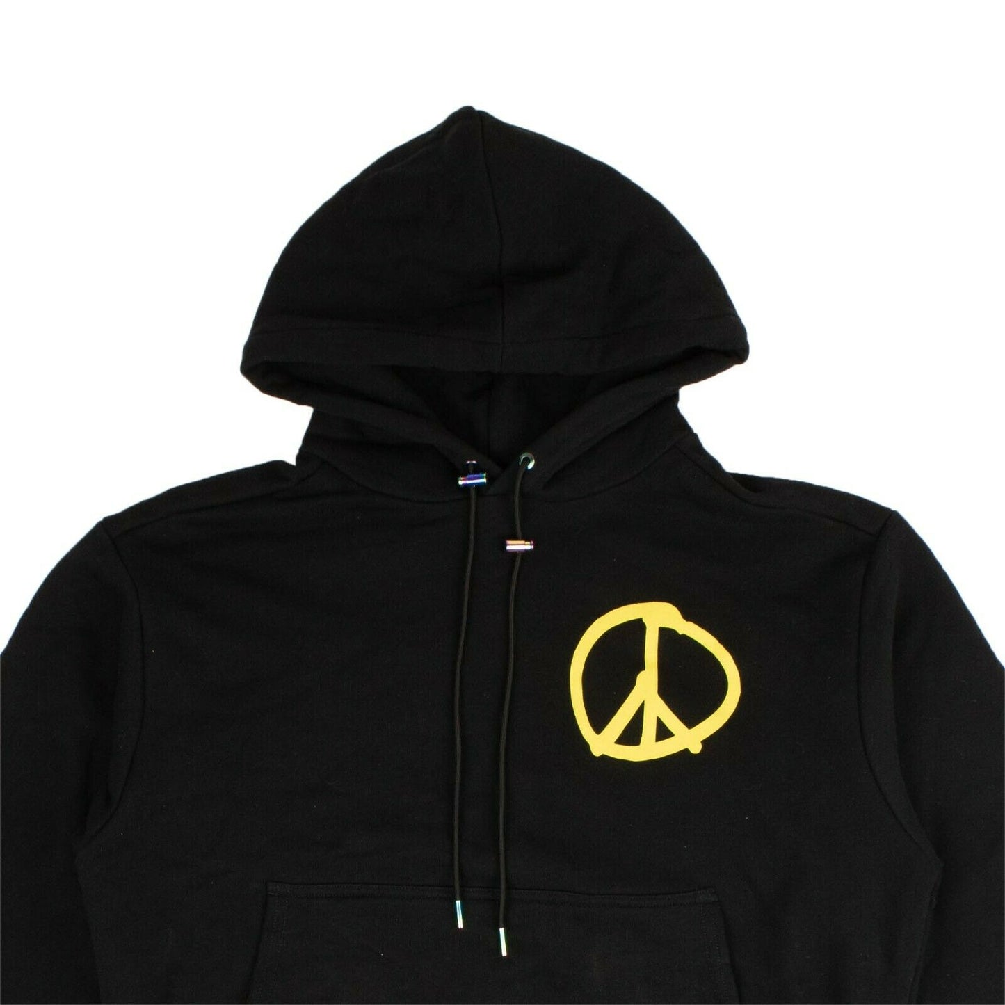 Bossi Peace Sign Hoodie Sweatshirt - Black/Yellow