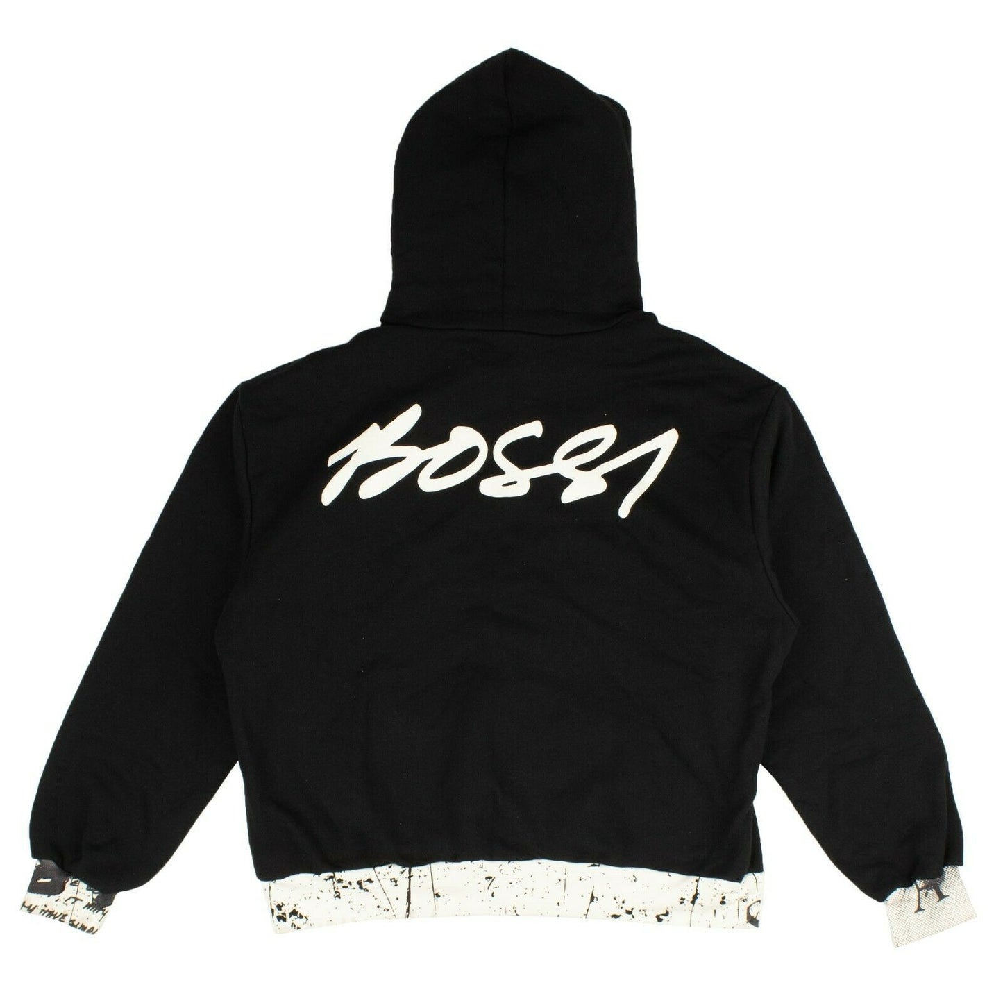 Bossi Peace Sign Hoodie Sweatshirt - Black/White