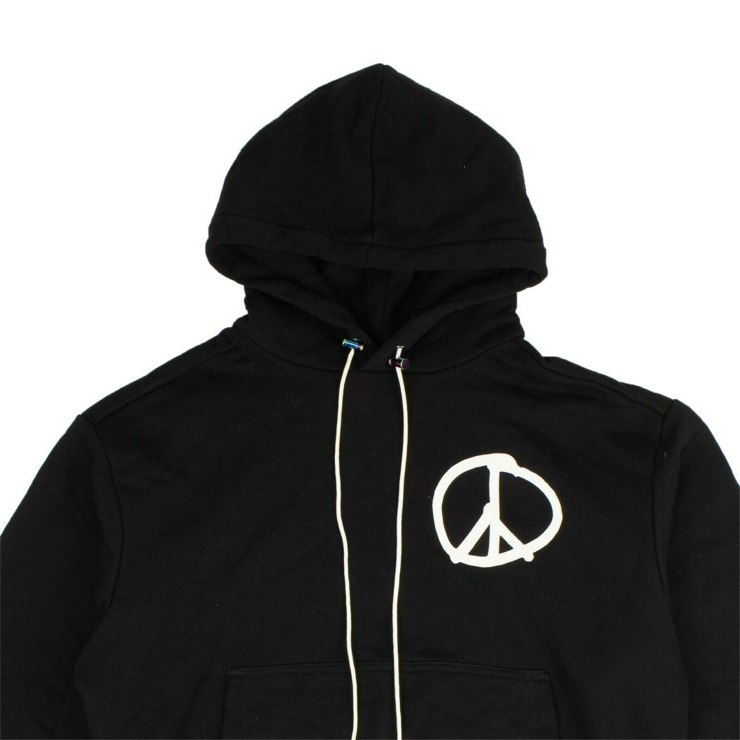 Bossi Peace Sign Hoodie Sweatshirt - Black/White