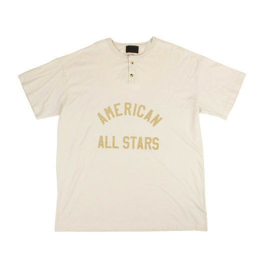 Fear Of God Velvet All Star Henley Tee - Concrete Beige