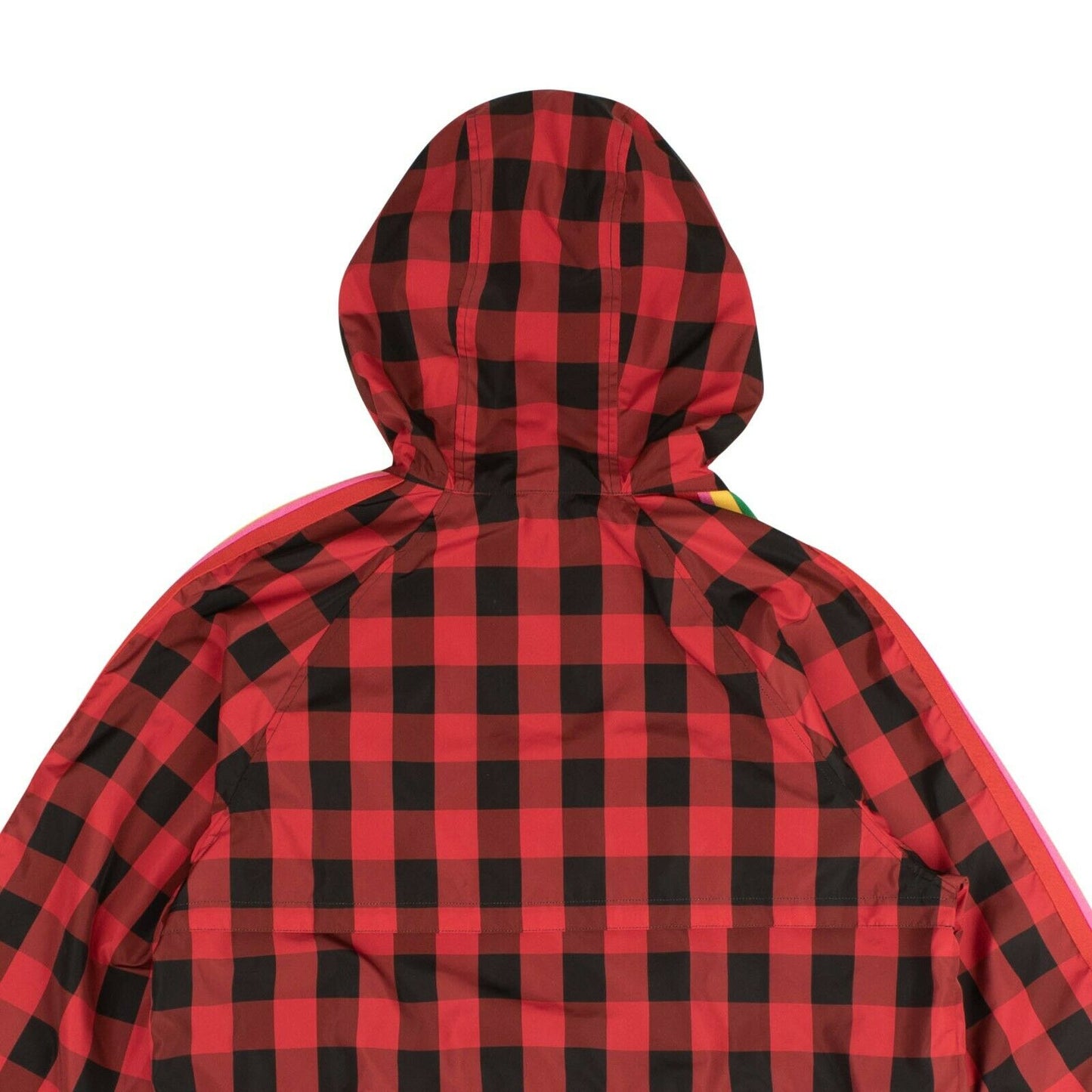 Palm Angels Buffalo Plaid Stripe Windbreaker - Red