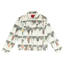 424 On Fairfax Photo Print Denim Jacket - White