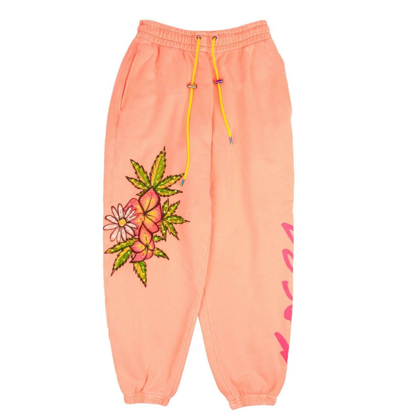 Bossi Airbrush Rhinestone Sweatpants - Perisan Melon