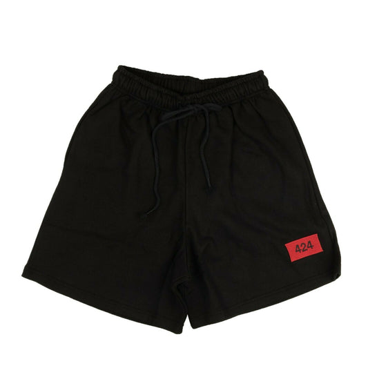 424 On Fairfax Logo Patch Shorts - Black/Red