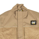 Tan CAT Logo Patch Jacket