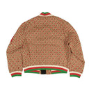 Red Wool Monogram Bomber Jacket