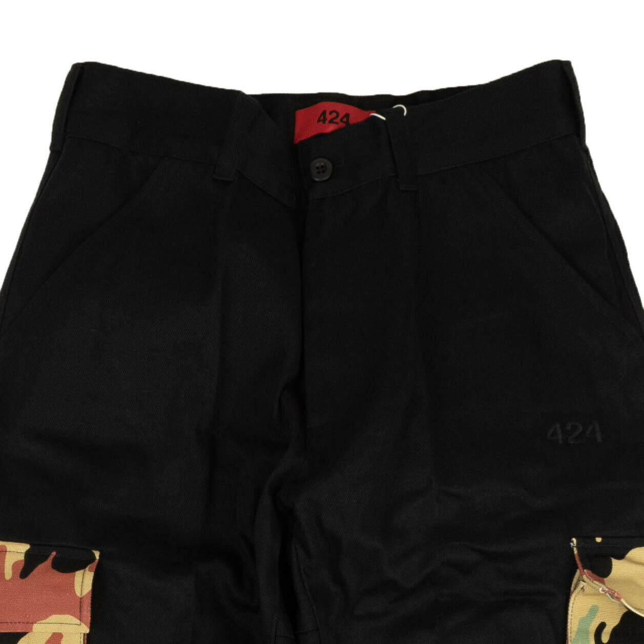 424 On Fairfax Camo Cargo Pants - Black/Brown/Green