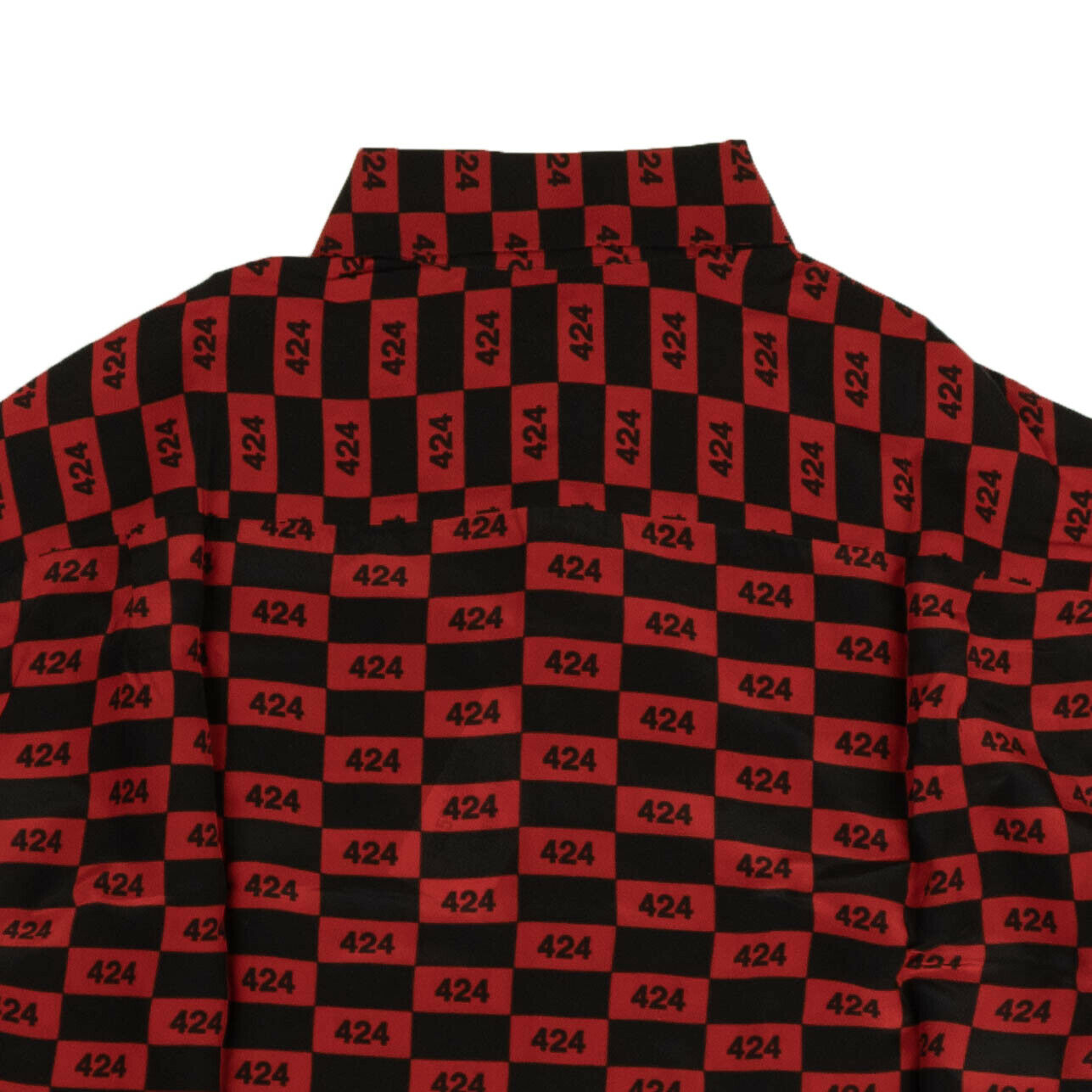 424 On Fairfax Logo Button Down Shirt - Red/Black