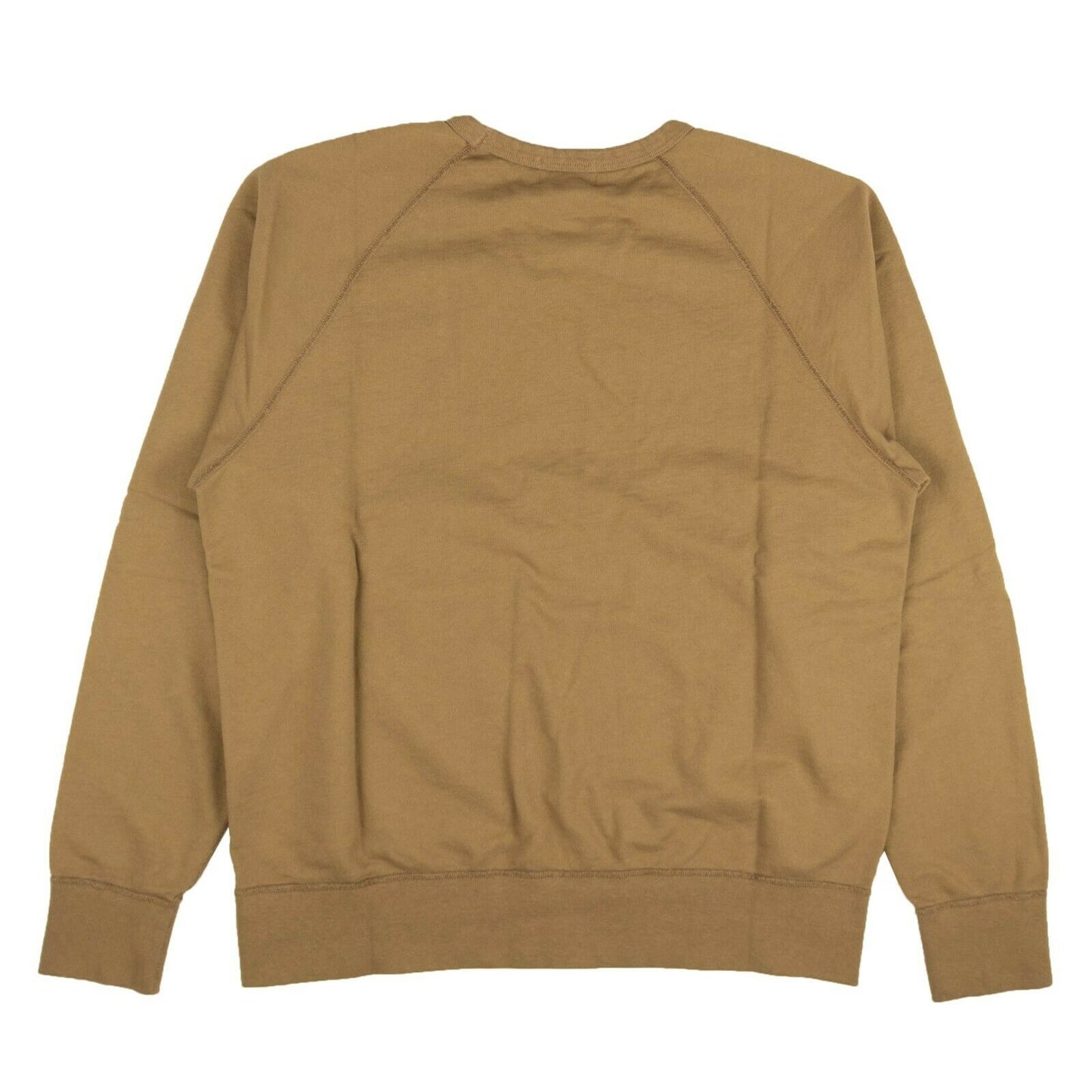 Tan Pullover Long Sleeve Crewneck Sweatshirt