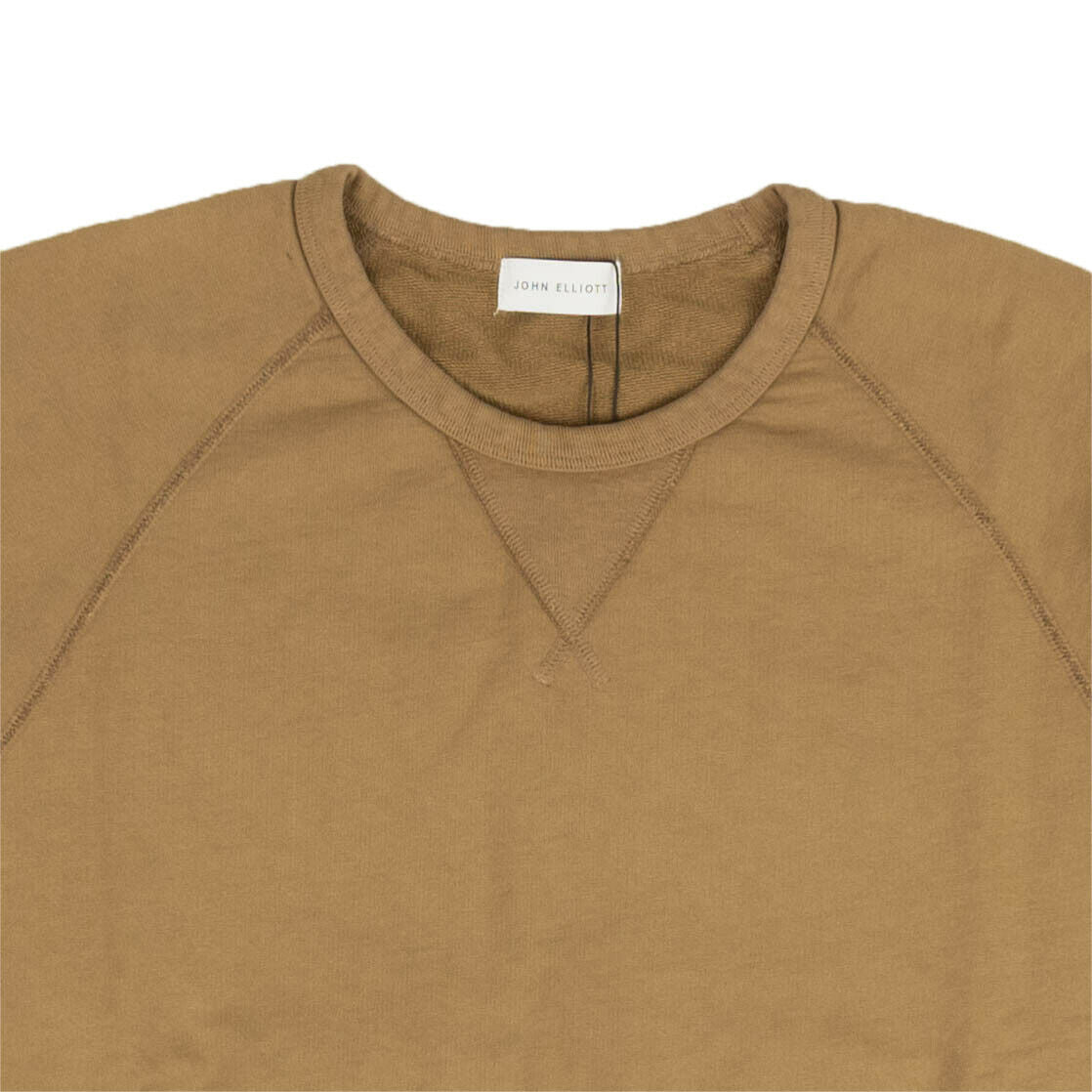 Tan Pullover Long Sleeve Crewneck Sweatshirt