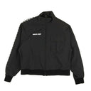 Black Fragment White Check Bomber Jacket