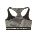Marcelo Burlon Shiny Logo Band Sports Bra - Black