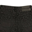 Marcelo Burlon Leopard Print Denim Shorts - Black