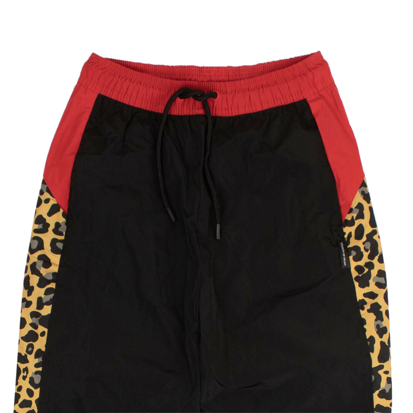 Marcelo Burlon Leopard Track Pants - Black& Red