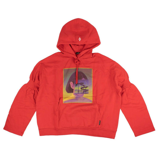 Marcelo Burlon Slide Graphic Pullover Hoodie Sweatshirt - Red