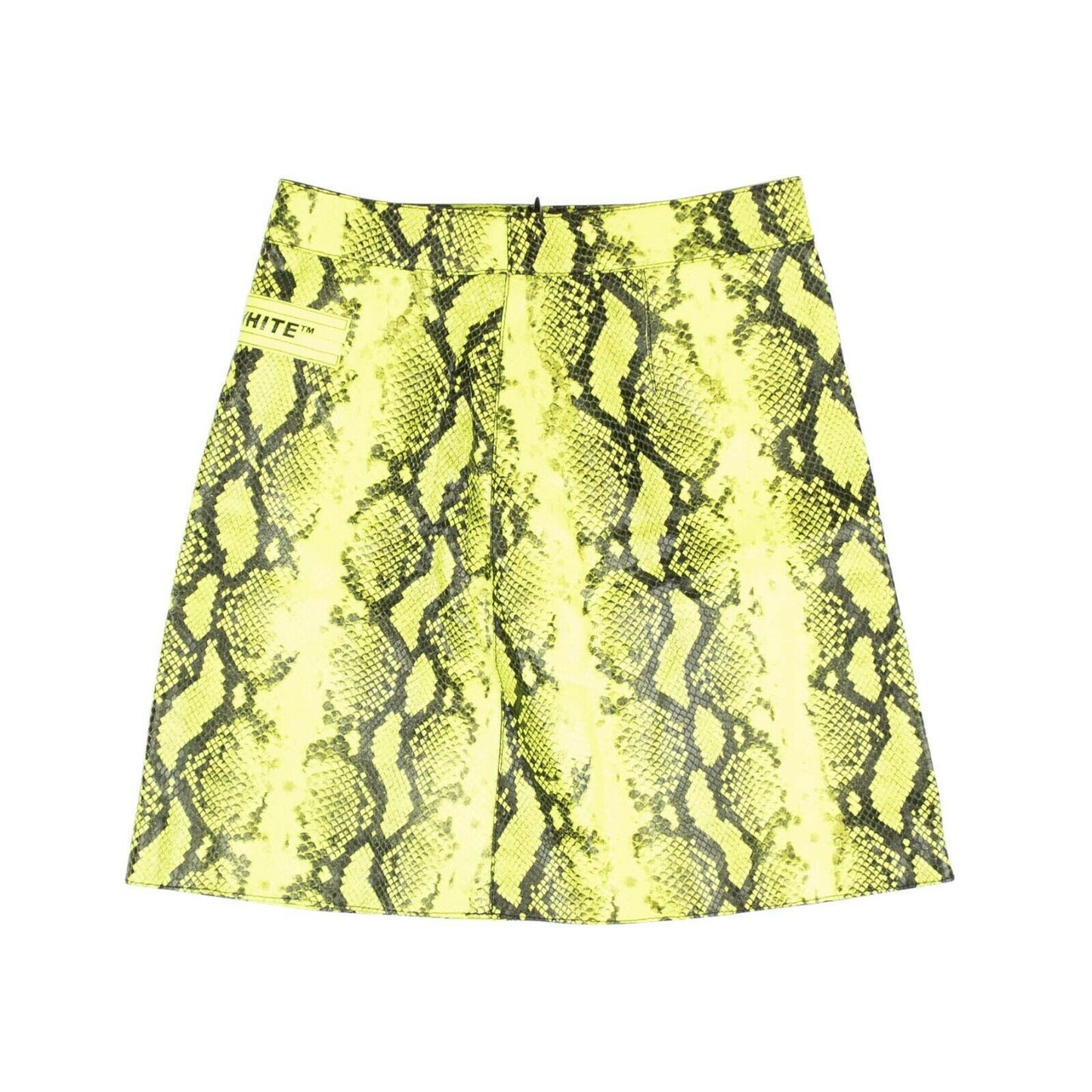 Off-White C/O Virgil Abloh Snake Leather Mini Skirt - Yellow