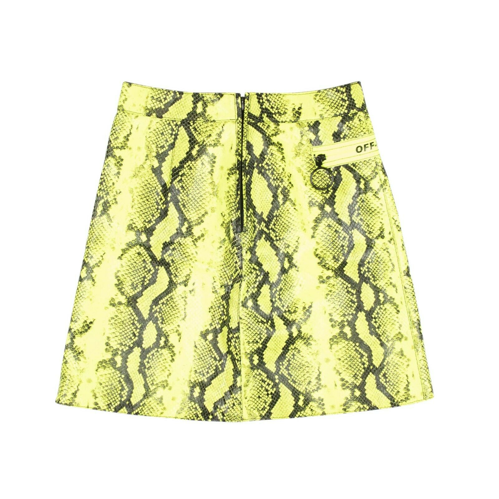 Off-White C/O Virgil Abloh Snake Leather Mini Skirt - Yellow