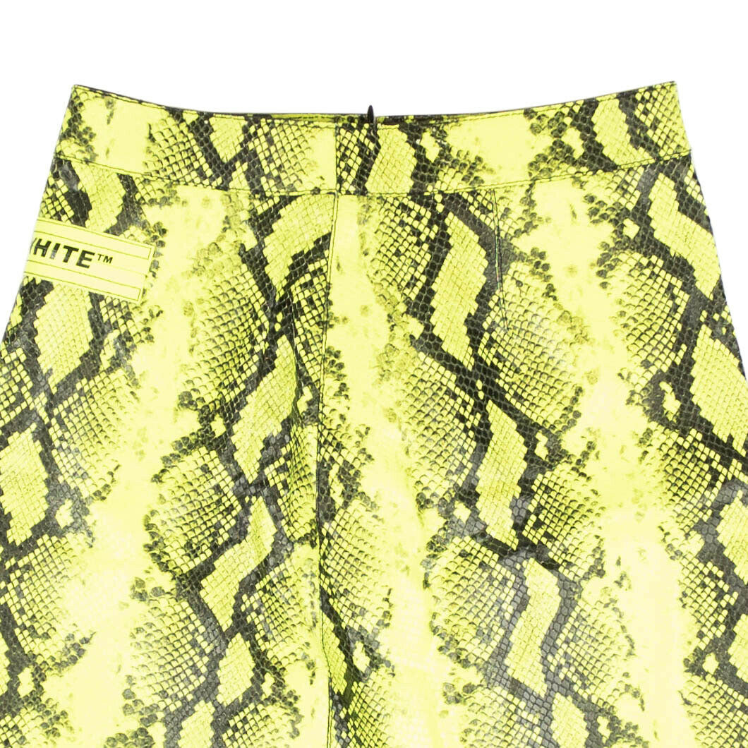 Off-White C/O Virgil Abloh Snake Leather Mini Skirt - Yellow