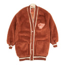 Orange Fur Logo Cardigan Jacket