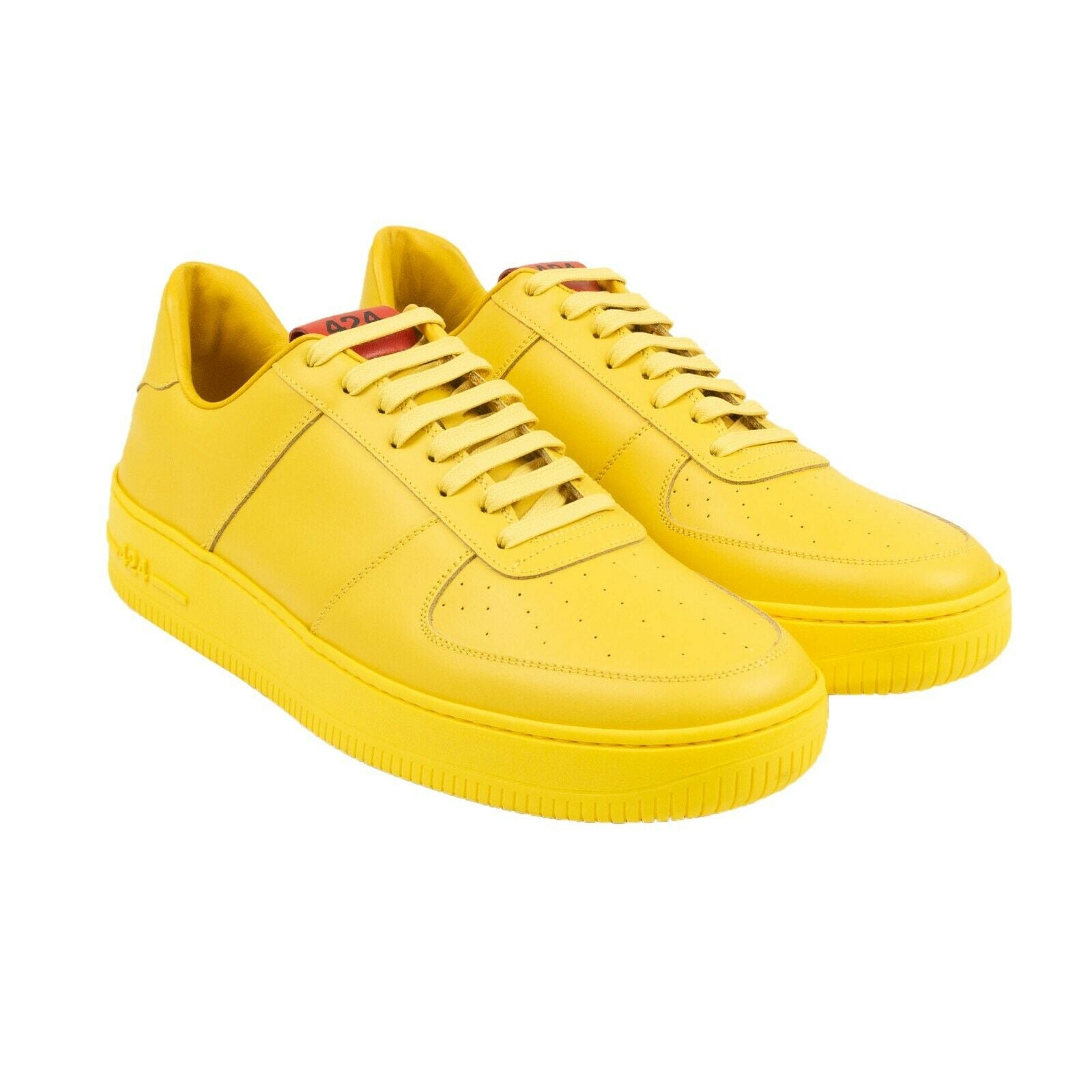 424 On Fairfax Leather Low Top Sneakers - Yellow