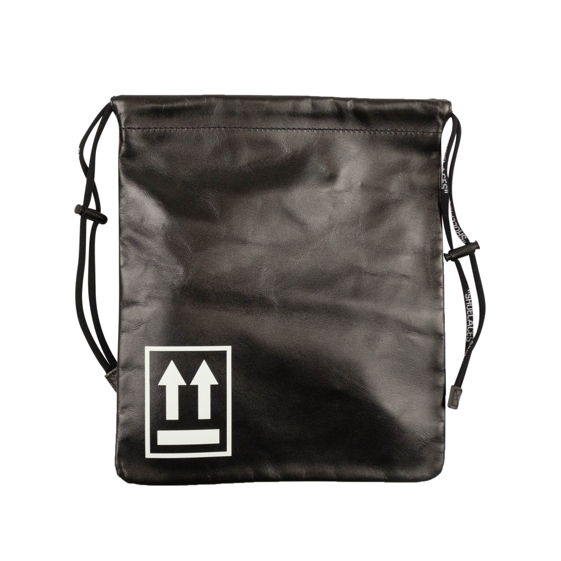 Off-White C/O Virgil Abloh Leather Drawstring Bag - Black