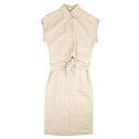 A.P.C Button Down Sleeveless Shirt Dress - Beige