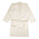 A Plan Application Long Belted Denim Jacket - White